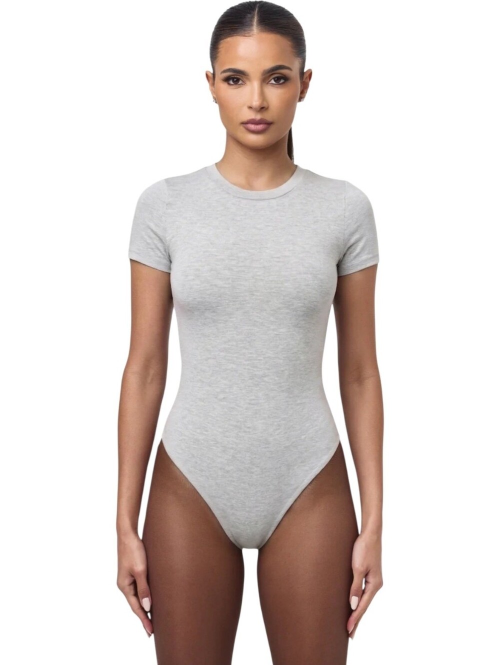 NWT Naked Wardrobe Gray Lovin the Crew Bodysuit Size 3X
